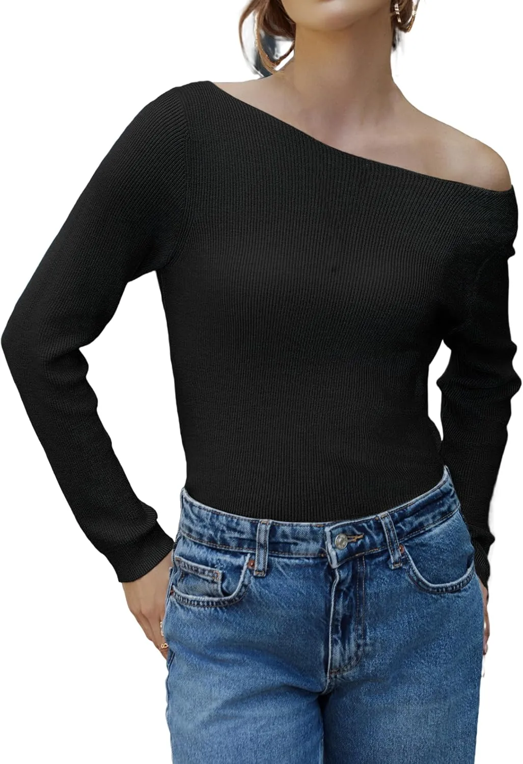 Zeagoo Knitted Pullover Ribbed Long Sleeve Pullover (DE Only)